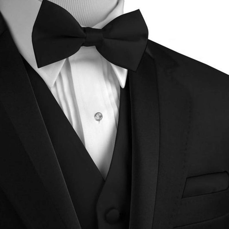 هاوسن أزرار أكمام وأزرار أكمام للرجال - طقم أزرار أكمام وأزرار أكمام سهرة فضية على الموضة للرجال لإكسسوارات الأعمال العادية لإزالة الأعشاب الضارة - Image 3